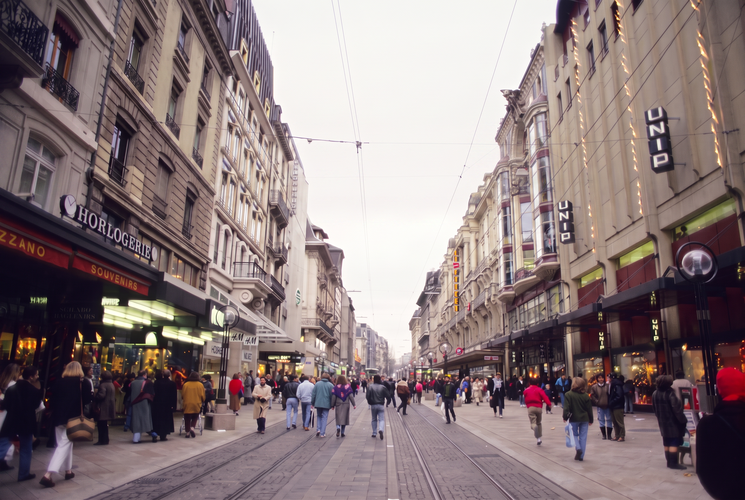 Rue commerçante en Suisse · M Swiss Finance Group